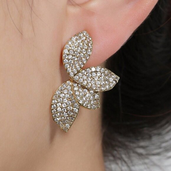Women's Rakol Elegant Copper Irregular-Shaped Earrings - Picture 1 of 14